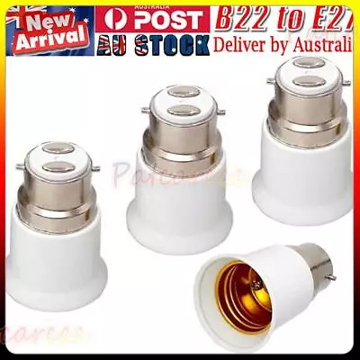 4/10x B22 To E27 Light Socket Adapter Bayonet Lamp Base To Edison E27 Bulb Screw • $17.34