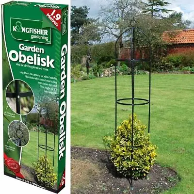 £12.95 • Buy New Garden Obelisk Climbing Plant Flowers Steel Frame Easy Assembly Grow Support