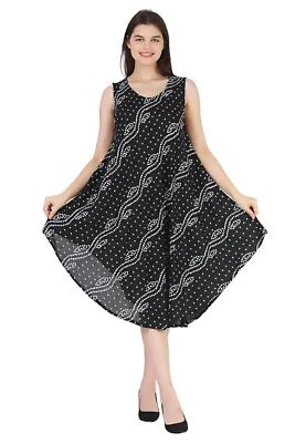 £7.99 • Buy New Women Floral Printed Rayon Umbrella Dress Summer FREE SIZE