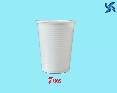 7 Oz  MAJESTIC  WHITE DISPOSABLE PLASTIC DRINKING CUPS  • £4.49