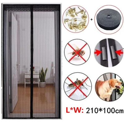 £9.99 • Buy Magnetic Mesh Door Magic Protection Curtain Snap Fly Bug Insect Mosquito Screen