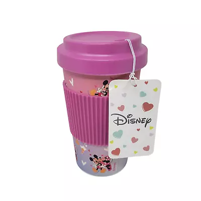 Disney Minnie Mouse Pink & Purple Reusable Travel Mug Cup 17oz BPA Free NWT • $15.95