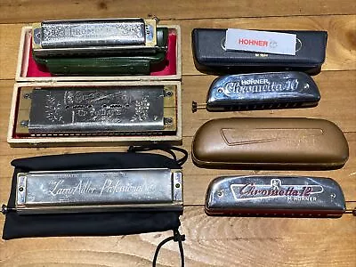 5 Vintage Chromatic Professional Harmonicas By Hohner  • $23.62