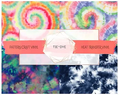 $8.03 • Buy Tie Dye Pattern Vinyl Siser HTV & Adhesive Craft Vinyl Oracal FREE SHIPPING $20+