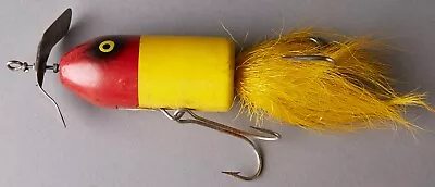 Vintage Musk-e-munk Fishing Lure Red/yellow Wood Marathon Bait Company • $29.99