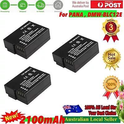 3x 2.1Ah Battery For Panasonic DMW-BLC12e Lumix DMC-FZ200 DMC-FZ300 DMC-G7 • $67.90