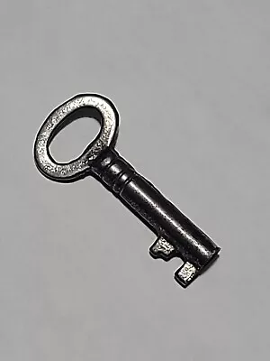 🗝VINTAGE Solid 1-5/16  Open Barrel Steel Skeleton CABINET/DRAWER Key ANTIQUE • $12.99