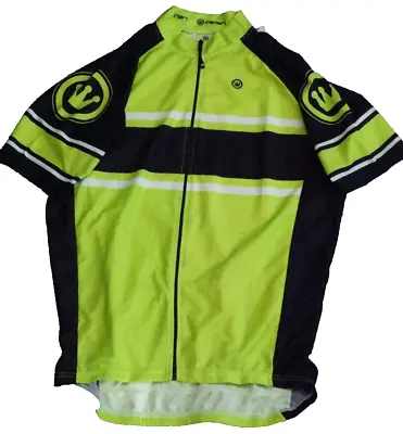 Canari Cycling Bike Bicycle Jersey Shirt Mens Medium Green Graphic Full Zipper • $13.99