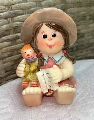 E 🧸Figurine Holding A Book Hold Clown Dressed Hat K’s Collection Seat Girl 5” • $24