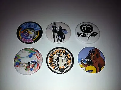 £4.99 • Buy 6 Fleetwood Mac Button Badges Rumours Tusk Mystery To Me Kiln House Penguim Time