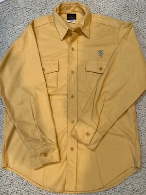 $28 • Buy Vintage Deerskin Mens Soft Flannel Chamois Button Up Long Sleeve Shirt Size L.