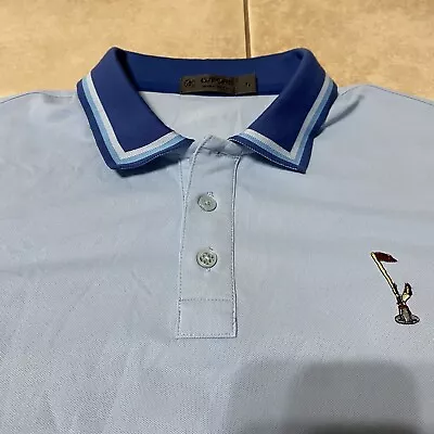 G/FORE Performance Men's Small Golf Tee Polo Seminole Blue Stretch Shirt • $27.99