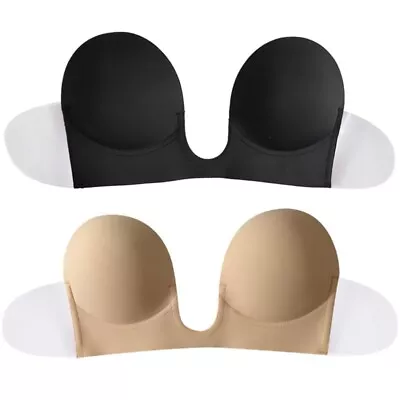 Sticky Bra For Women And Girl Deep Plunge Bra Push Up Bra Strapless Adhesive Bra • £8.03