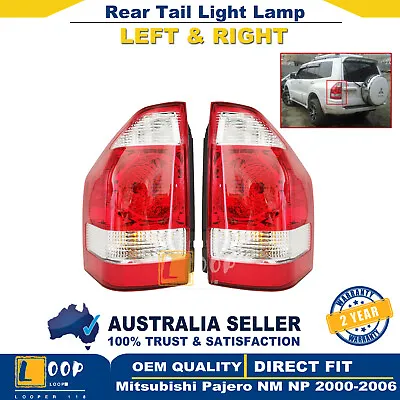 $140.66 • Buy  Pair/Set For Mitsubishi Pajero NM NP 2000-2006 LH & RH Tail Lights Rear Lamps 