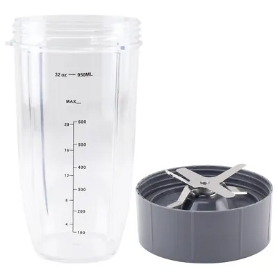 32 Oz Cup And Extractor Blade For NutriBullet 600W 900W NB-101B NB-101S NB-201 • $17.99