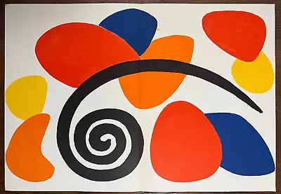 Alexander Calder Original Lithograph 1968 Vintage Limited Edition  Abstract II  • $359