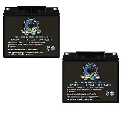 $89.95 • Buy Mighty Max Viper VP-600 600 Watt Power Cell Battery + Terminal Hardware - 2 Pack