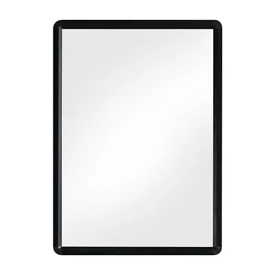 Black Framed Toilet Bathroom Mirror Bedroom Wall Mounted Makeup Mirror Rectangle • £20.95