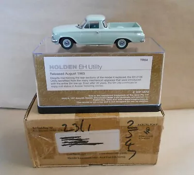 TRAX TR54 Holden 1963 EH Balhannah Green/Green Interior  1:43 Lim Edit Mint Cond • $45