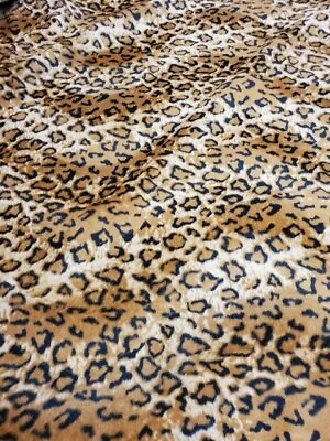 Velboa Gold Jaguar Print Fabric - 58  Wide- Sold By The Yard • $12.99