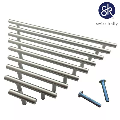 $5.05 • Buy (1/2  Diameter) Swiss Kelly Satin Nickel Kitchen Cabinet Handles Drawer Pulls