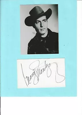 GEORGE MONTGOMERY  WESTERN HERO    Autographed 3X5 CARD WITH Photo • $18.99