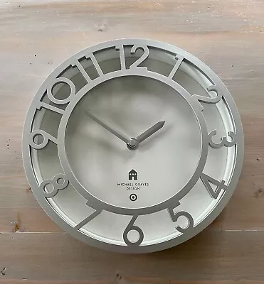 Michael Graves Target Decorative Silver Wall Clock • $36.58