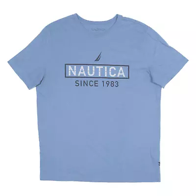 NAUTICA Mens T-Shirt Blue L • £11.99