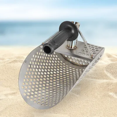 Beach Sand Scoop Metal Detector Stainless Steel Gold Hunting Detecting +Handle • $53