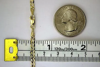 10K SOLID GOLD CUBAN LINK CHAIN NECKLACE Andor BRACELET MEN WOMEN 2.5~7mm 7 ~30  • $110.91