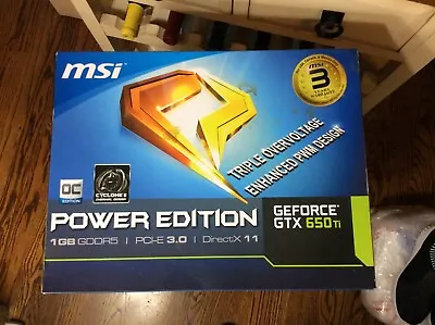 MSI GeForce GTX 650Ti 1GB GDDR5 GPU Graphics Card Power Edition New • $47.99