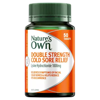 Nature's Own Double Strength Cold Sore Relief 50 Tablets L-Lysine Natures • $21.56