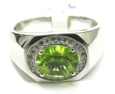 R6423S 1.5ct. Peridot Oval Ring Man's Sterling Silver  • $90