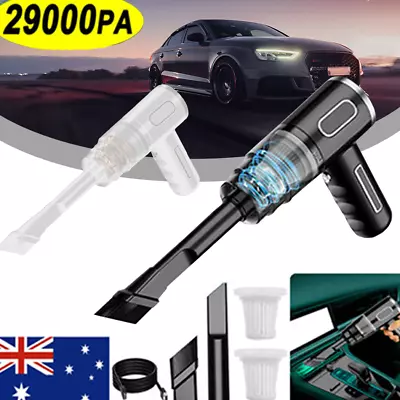 Mini Wireless Vacuum Cleaner 29000PA Car Handheld Vacuum Powers USB Rechargeable • $14.50