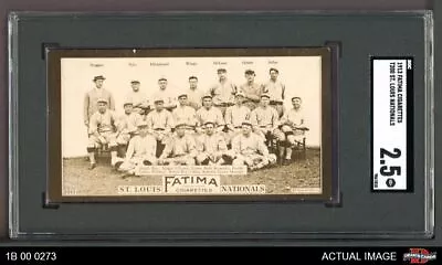 1913 T200 Fatima Teams St. Louis Nationals Cardinals SGC 2.5 - GD+ • $1750