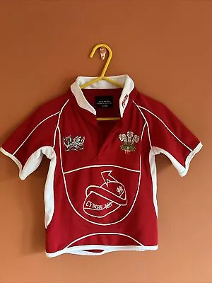 Baby Boys Welsh Rugby Shirt By Managed Premier Clothing Age 0-6 M • £15