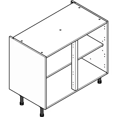 Kitchen Base Carcass Only - Cabinets ClicBox All Various Sizes Easy Fix Assembly • £104.36