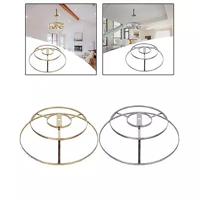 Lamp Shade Frame Iron Wire Lampshade Metal Lamp Cage Hanging Light Fixture • $24.22