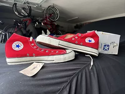 Vintage Rare 1980s Converse All Star Men Sz13 Hi Top Red Made In USA  • $100