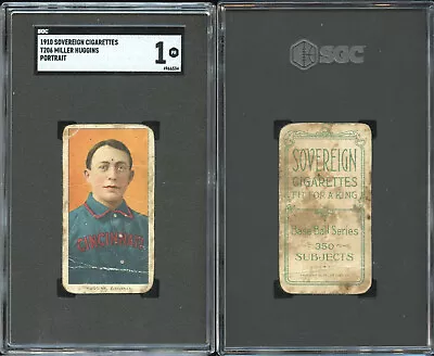 T206 Miller Huggins HOF ~~ SGC 1 ~~ Sovereign 150 Back • $229.99