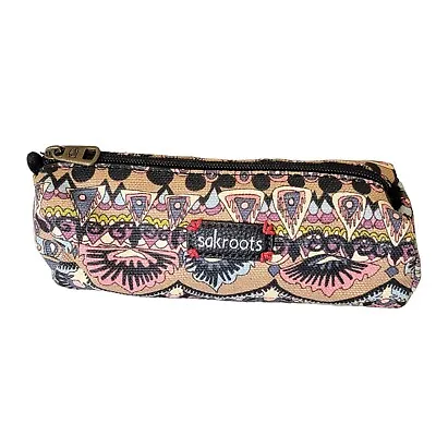 Sakroots Artist Circle Jute Make Up Travel Bag Pencil Paintbrush Case Multicolor • $10.12