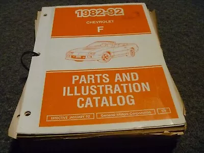 1982-1992 Chevrolet Camaro Coupe Parts Catalog Manual 1987 1988 1989 1990 1991 • $209.30