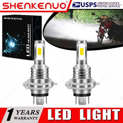 For Honda XL350R XL600R XL1000 Varadero - 2X 9003 LED Headlights Bulbs White YTB • $16.55