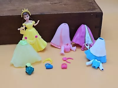 Disney Belle Mini Doll With Rubber Clothes Purses Tiaras  • $12.97