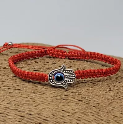 Red String Hamsa Hand Bracelet Evil Eye Protection - Adjustable • $7.99