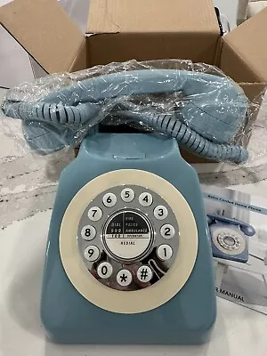 New Blue Retro Landline Telephone • $20