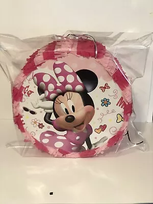 Minnie Mouse Smash And Pull String Drum Piñata (New In Bag) 16  Round X 6”  W • $40