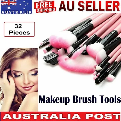 Makeup Brush Tool Cosmetic Eyeshadow Powder Foundation Contour Blush Brushes Set • $24.49