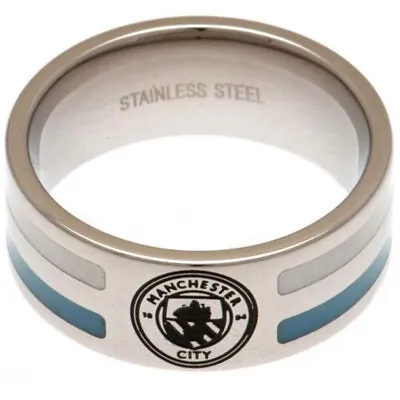Manchester City FC Colour Stripe Ring Small (football Club Souvenirs Memorabilia • £25.87