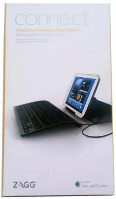 $22.50 • Buy ZAGG Wired Micro-USB Android Portable Keyboard W/Cover For Tablets/Phones *NEW*